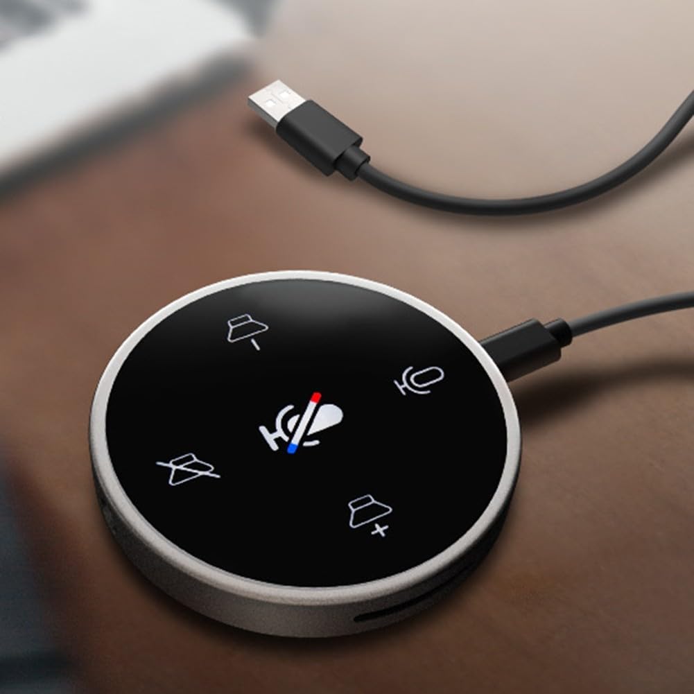 Microphone de conférence, haut-parleur USB de bureau avec haut-parleur intégré pour ordinateur portable, micro audio d'ordinateur