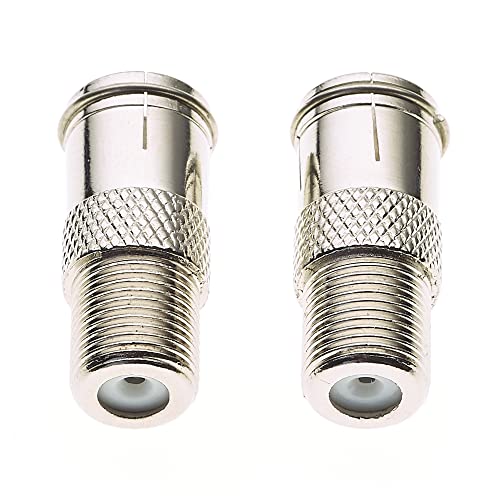 Keple F Type Socket To TV Coaxial Socket, Nickel Plated Zinc Body, Female Plug Jack Adapter Barrel - Image 2