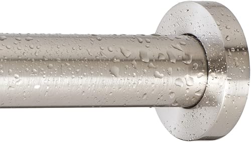 Miniatura 2 de Ivilon Barra de tensión para cortina de ducha - Barra de tensión con resorte ajustable para cortinas de ducha, baño o ventanas, fácil de instalar,