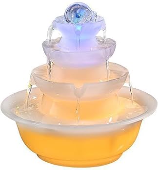 Amazon.co.jp: クリスタルファウンテン 卓上噴水 幸運の水晶玉 色付き