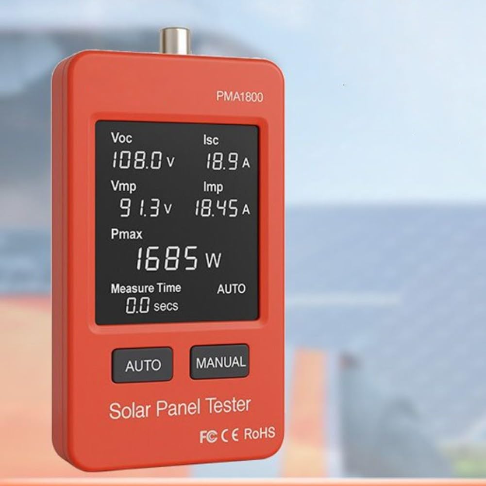 Tester per sistemi fotovoltaici per MPPT e misurazione 1800W e 800W Modelli 20V-120V Gamma di tensione 0-60A Schermo LCD corrente (1800W)
