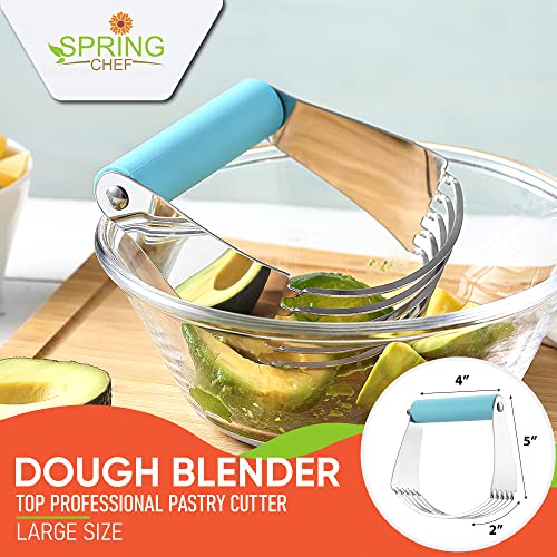 Image of Spring Chef Large Pastry Cutter For Baking, Pro Pastry Blender, Aqua Sky