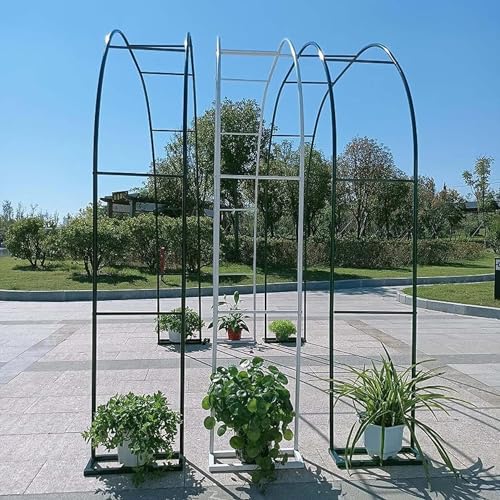 Arche de jardin en métal avec structure renforcée noire haute durabilité