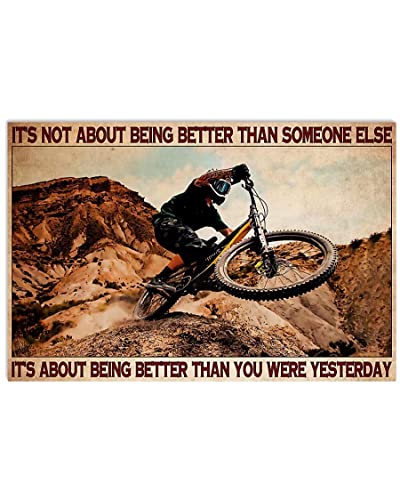 Mountain Bike Cross Country Aluminum Sign 8x12 Inch