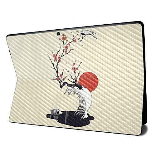Image of MightySkins Carbon Fiber Skin for Microsoft Surface Pro X - Accident | Textured Carbon Fiber Finish | Easy to Apply, Remove, and Change Styles | Made in The USA
