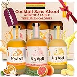 Pack découverte N’Sane 3 x 200ml | Mélange pour cocktail sans alcool | 3 saveurs : Pamplem...