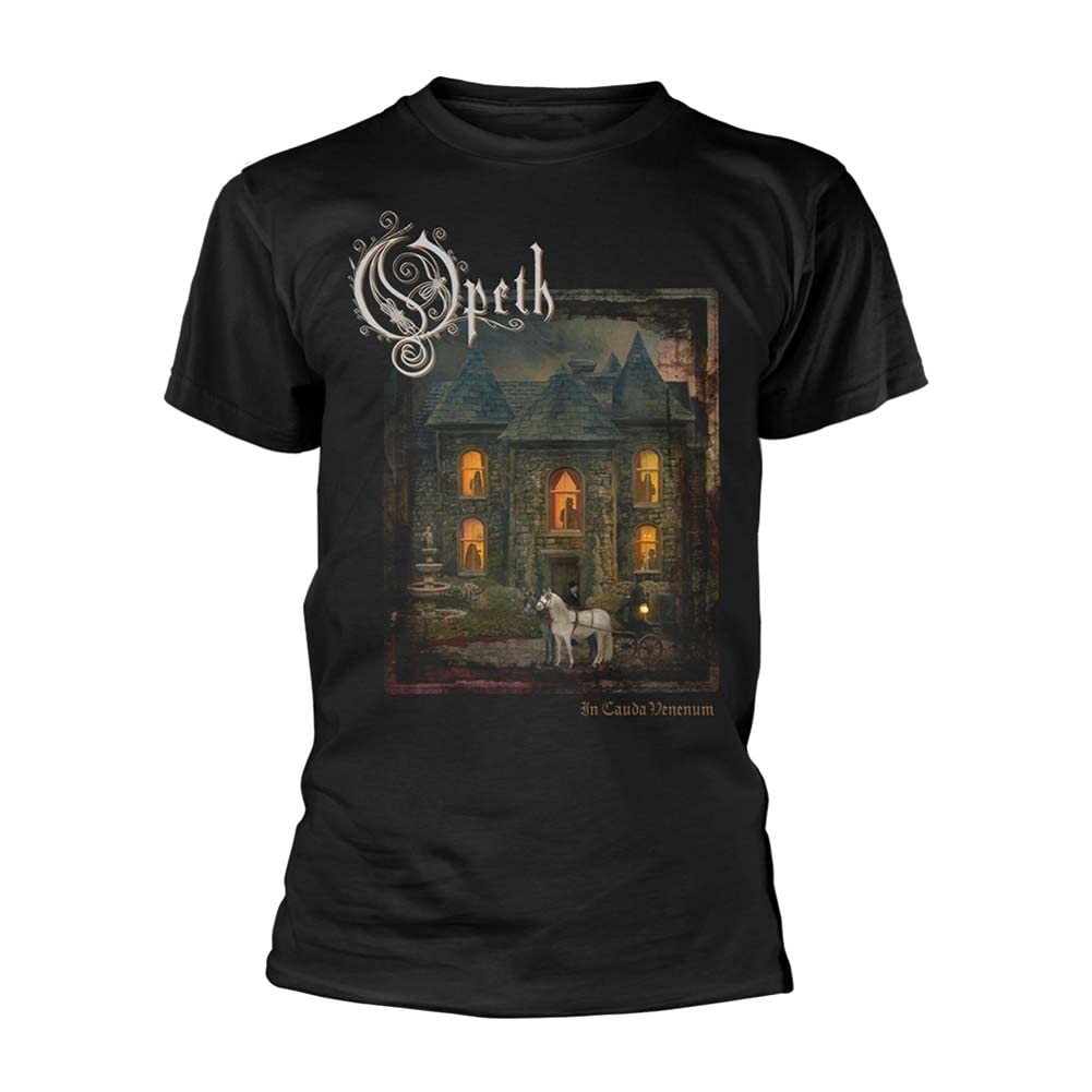 Opeth Band T-Shirt - Horse In Cauda Venenum Logo Back Print, Official Men's Black Tee - View #8