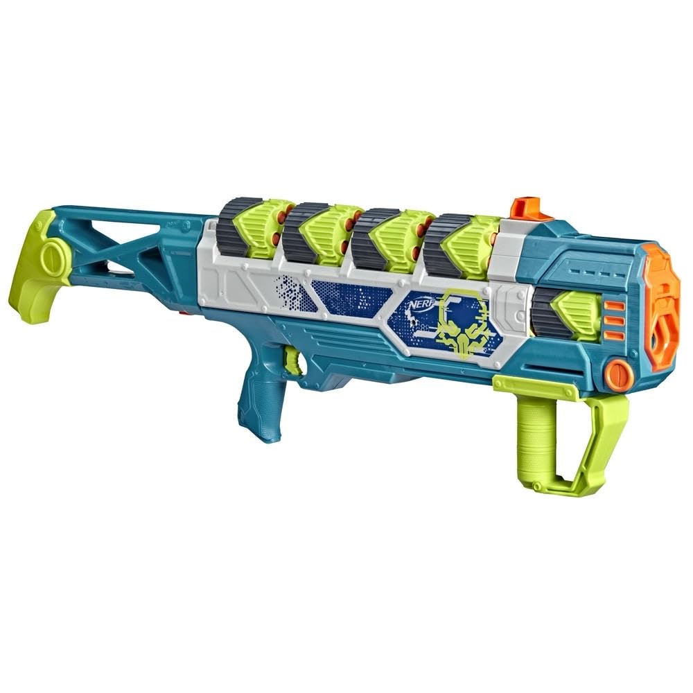Nerf Rebel Ops Doom Cannon Dart-Blaster mit 60 Nerf Elite Darts aus Schaumstoff & 5 Superhülsen für 12 Darts, Spielzeug und Geschenk für Kinder, ab 8 Jahren