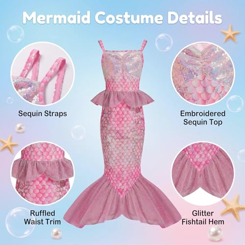 Disfraz de Sirena para Niñas Pequeñas miniatura 3