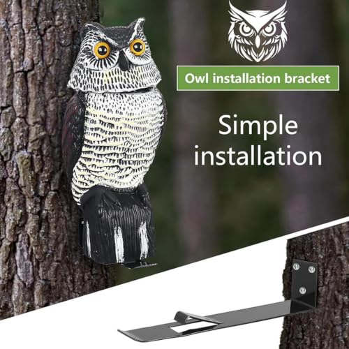Soporte montaje para señuelo búho con fijación ultra segura y abrazadera para exterior 5