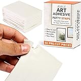 Juvale Mounting Putty Pads - White, 50-Pack - Removable Reusable Sticky Tack for Poster & Picture Hanging - No Residue on Walls & Glass - Suitable for Crafts, Office & Classroom Decor