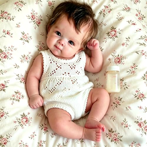 Muñeca Reborn Niña 18 pulgadas Cuerpo completo de silicona miniatura 4