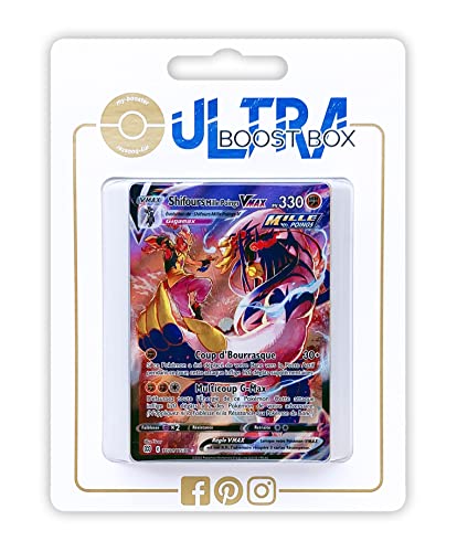 Shifours Mille Poing VMAX (Rapid Strike Urshifu VMAX) TG21/TG30 Full Art Alternativo Secreta - Ultraboost X Epée et Bouclier 9 - Stars Étincelantes - Box de 10 cartas Pokémon Francés