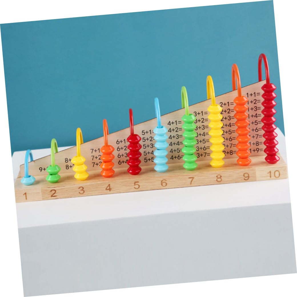 Toddmomy Abaco Educativo in Legno Colorato per Bambini, 1 Pz | Addizione e Sottrazione, Sviluppo Cerebrale e Allenamento Mentale, Uso in Festa e Scuola Materna