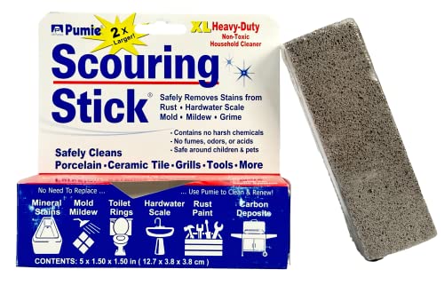 Pumie Scouring Stick | Extra Large | 2 X Larger Than The Small Stick | Heavy Duty Extra Strong Pumice Cleaning Bar | Equivalent Of 2 X Small Sticks | 5X1.5X1.5 Inches #TOP2