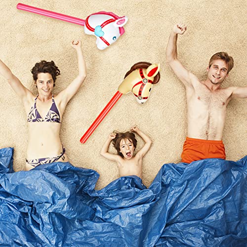 10 Pcs Inflatable Stick Horse 37 Inches Inflatable Horsehead Stick Balloon Brown Pink Horse Sticks Inflatable Horse Balloon For Cowgirl Cowboy Birthday Pool Party Decorations #TOP6