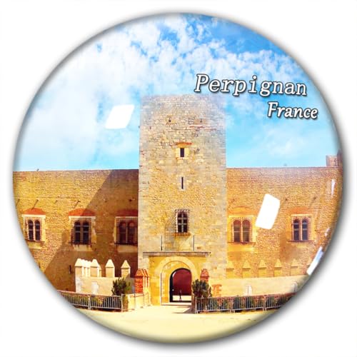 France Perpignan - Imán decorativo para nevera, cristal de recuerdo de viaje