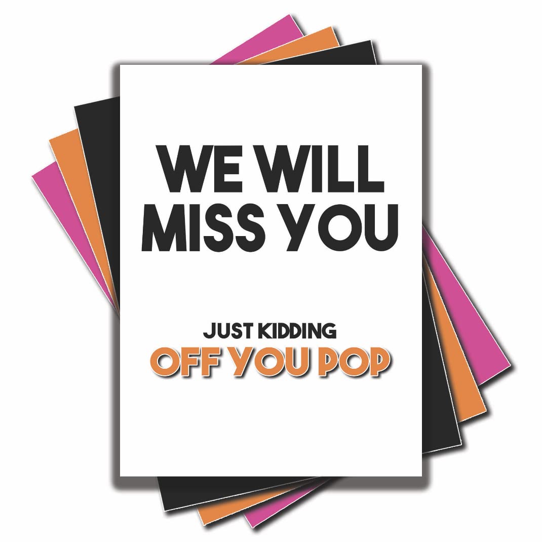 Jesting Jackass Funny Leaving Work Card For Colleagues We Will Miss You Just Kidding Off You Pop Office Banter Coworker New Job Card Bye Farewell Card C1061