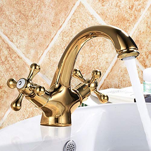 Robinet mitigeur lavabo en laiton massif pour créer une ambiance spa rétro chez soi