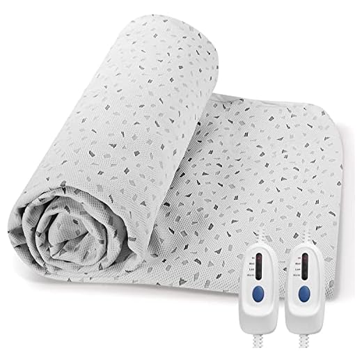 Heated Mattress Pad Electric Underblanket Mattress Cover with Dual Controllers 4 Heating Levels Adjustable Bed Warmer King Size 78" x 80" Auto Off & Fast Heating & Machine Washable