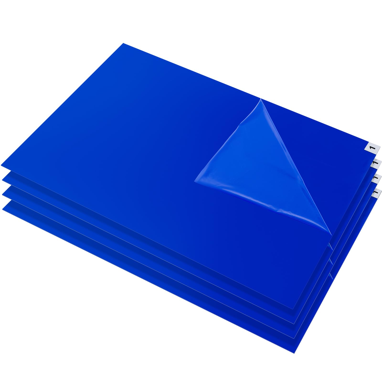 Blau Boden Klebrige Matten 120 Blatt (4 Blöcke à 30 Blatt), 60 x 90 cm Reinraum Klebematte Tearable Selbstklebende Staubfreie Klebematte Reinigungs für Das Home, Labor, Office, Krankenhaus, BAU