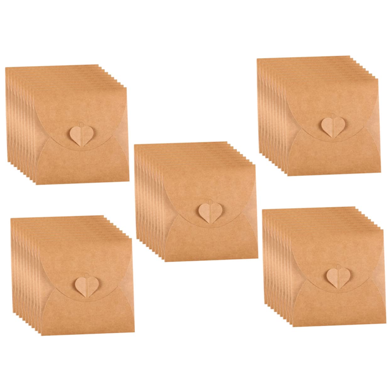 SHINEOFI Pochettes de CD avec Fermeture Cœur Lot de 50 en Papier Kraft et Isolation la Poussière Protection Anti-Rayures pour Rangement Cinéma et Maison