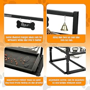 SHAINFUN-Elevated-Dog-Bowls-for-Large-Sized-DogRaised-Dog-Bowl-Stand-Adjustable-Height-with-Two-17L-Stainless-Steel-Dog-Food-Bowls-and-Spill-Proof-Mat-Dog-Bowls-for-Large-and-Medium-Dogs - Cucciolini Doodles   SHAINFUN-Elevated-Dog-Bowls-for-Large-Sized-DogRaised-Dog-Bowl-Stand-Adjustable-Height-with-Two-17L-Stainless-Steel-Dog-Food-Bowls-and-Spill-Proof-Mat-Dog-Bowls-for-Large-and-Medium-Dogs