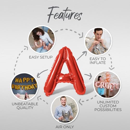 Image of Letter Balloons - LAST SPLASH 16 inch Inch Alphabet Letters Foil Mylar Balloon Bachelorette or Bachelor Party Banner (Red)