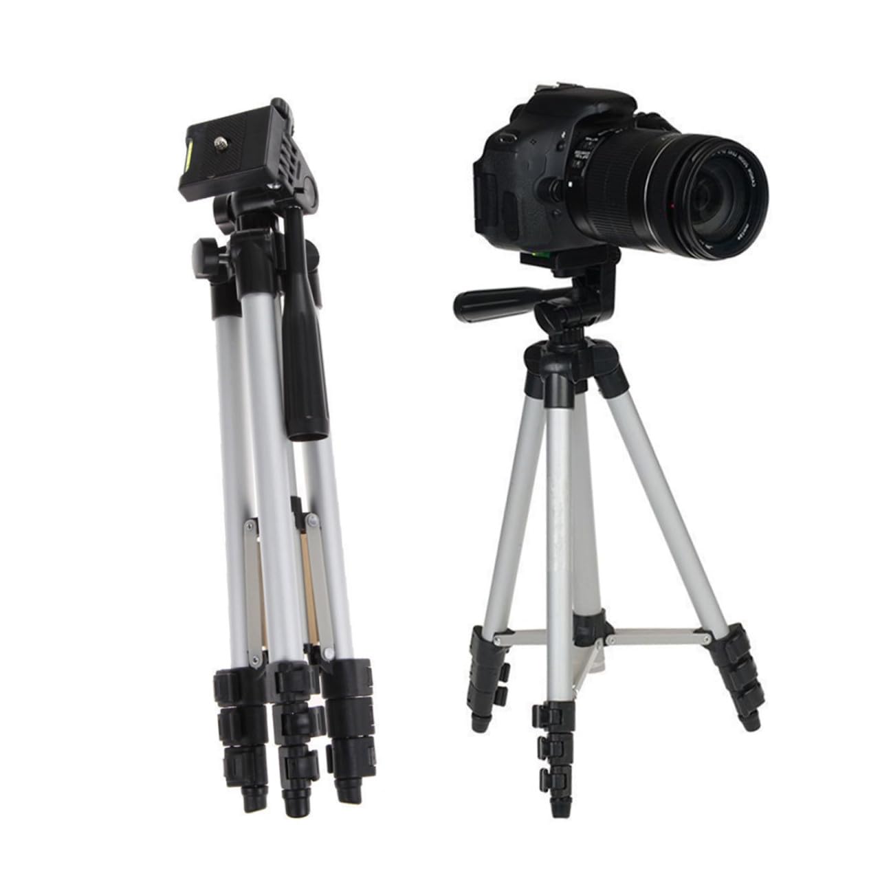 Cavalletto per Fotocamera e Smartphone Argento 4 Giunti