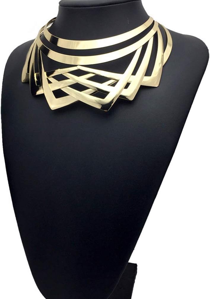 YAZILIND Alloy Choker Simple Statement Short Necklace Choker Collar Bib Fashion Costume Jewelry