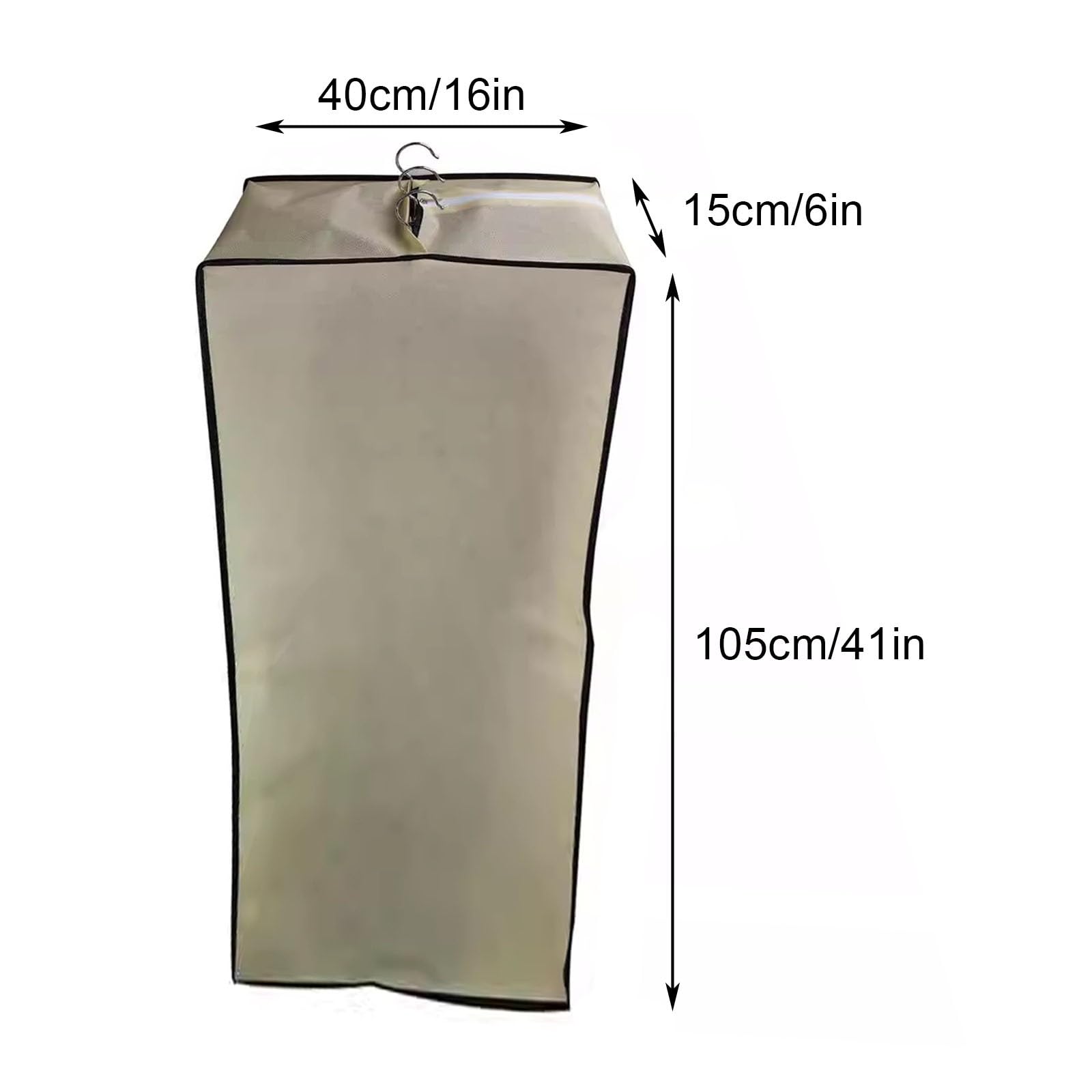 Funda para pantalones, protección contra el polvo para almacenamiento, bolsas de ropa colgantes de 41 pulgadas + 6 pulgadas