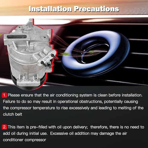 Image of Air Conditioning Compressor for Chevrolet Malibu Impala 2.4L 2013-2014