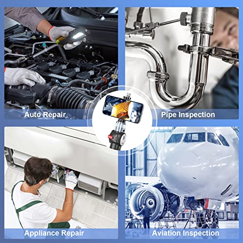 Ralcam Articulating Borescope, 8.5Mm Lens Ip67 Waterproof Steering Probe, Hd 1080P Inspection Camera With Light, Endoscope Compatible With Android And Ios Phone #TOP6