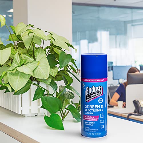 Endust For Electronics; Anti-Static Screen & Electronics Multi-Surface Cleaning Spray; Foaming, Streak & Residue Free; Ammonia & Alcohol Free, Oil & Wax Free; 10 Oz. Aerosol (096010) #TOP3