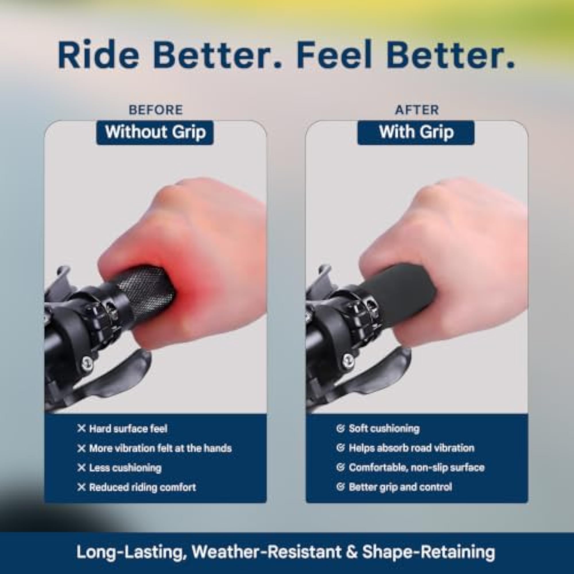 Motorcycle & Bicycle Handlebar Grip Cover - Soft Foam