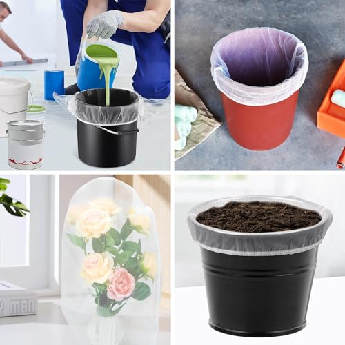 HAOBIN Farbsiebbeutel 5 Gallonen Farbsieb Siebbeutel Weiß Feinmaschig Farbfilterbeutel Weiße Feine Netz Siebbeutel Elastische Öffnung Eimer Filterbeutel für Hydrokultur Malerei Gartenarbeit (4pcs)