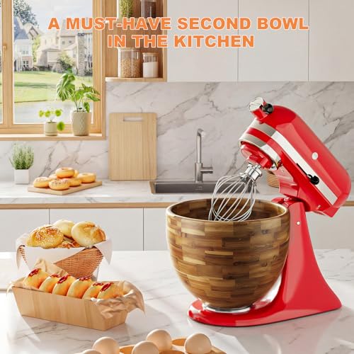 Tazón de Madera Acacia 5 Qt Compatible con KitchenAid miniatura 3