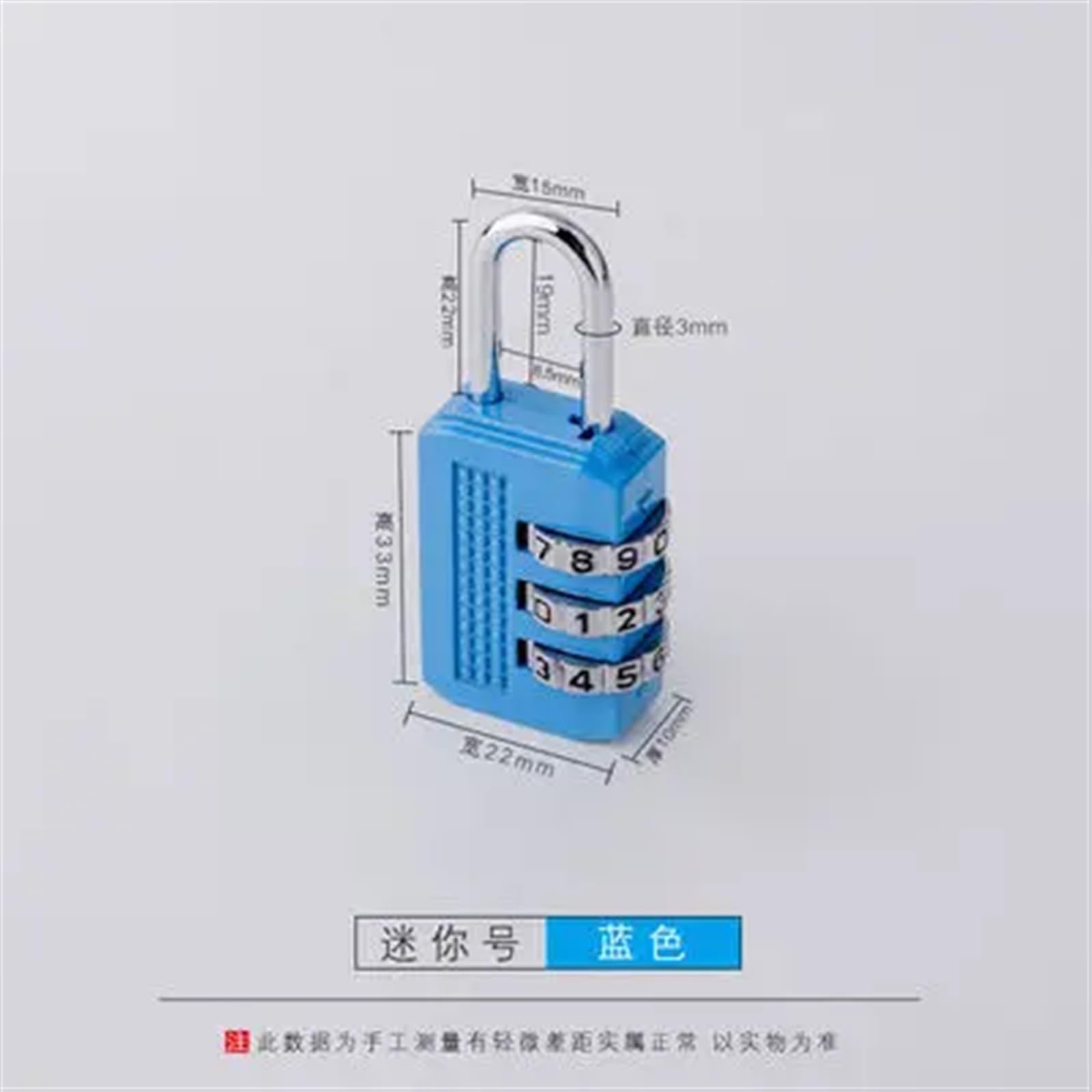 Serrure à combinaison de valise 3-4 chiffres porte d'armoire cadenas à mot de passe en métal cadenas porte serrure extérieure 1 pièces(Small 22mm-02)