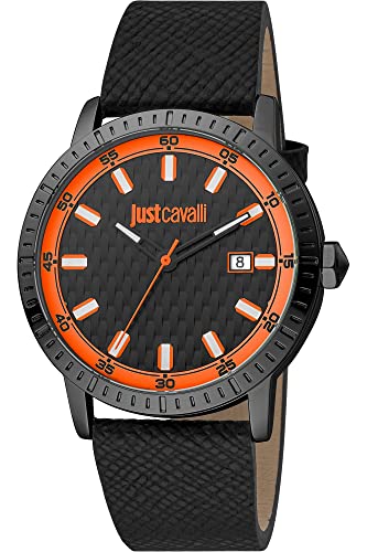 Just Cavalli Orologio Analogico al Quarzo Uomo con Cinturino in Pelle JC1G216L0035