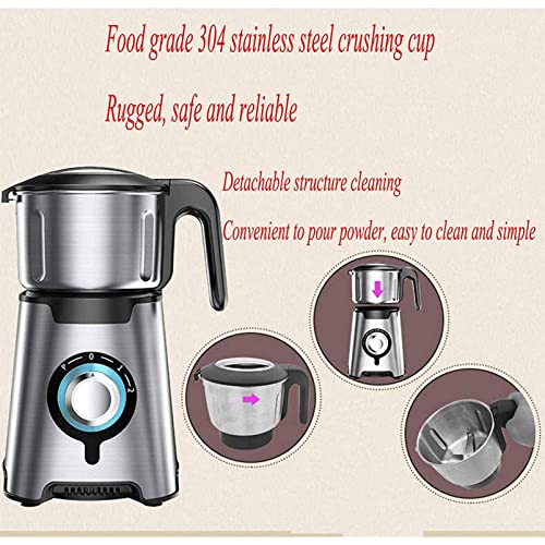 ywewsq Molinillo de café eléctrico 600 W, Molinillo de café automático con Capacidad de 1200 g Recipiente de Acero… - Imagen 3