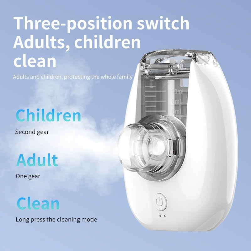 Image of Portable Nebulizer Machine for Kids & Adults | Compact Quiet Mesh Inhaler for Home Travel Use, Asthma Cough & Breathing Relief