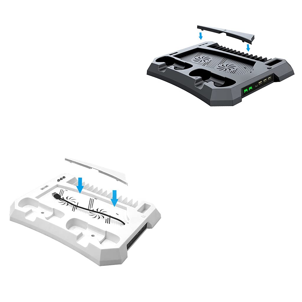 Supporto verticale ad alta efficienza Stazione di ricarica di raffreddamento 2 Ventola di raffreddamento Supporto per disco Supporto verticale con ventola di raffreddamento con caricatore controller