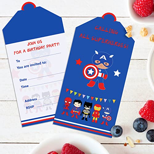 Invitation D'anniversaire Avec Super Héros - Cotton Bird