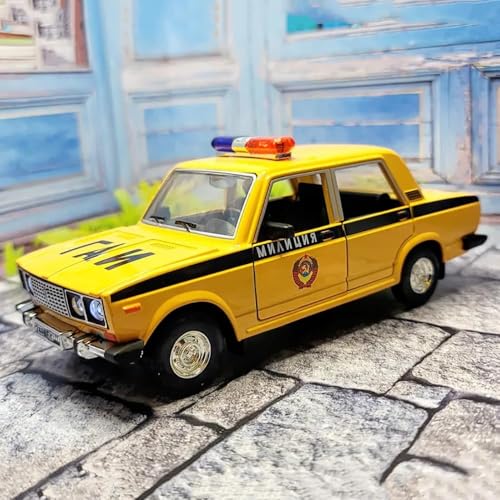 Image of 1:24 Scale Exclusive Alloy Metal Pull Back Die-cast Car Scale Model with Sound Light Mini Auto Toy for Kids Metal Model Toy Car with Sound and Light (Mini Cool- Police CAR - Multicolor)