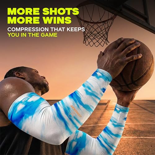 Image of ARMORAY Arm Sleeves for Men and Women - UV Sun Protection Cooling Compression - Tattoo Cover Up Sleeve for Daily Wear & Work