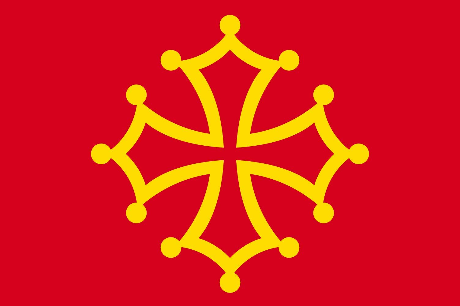 Drapeau Occitanie grand format en textile haute résistance aux finitions soignées