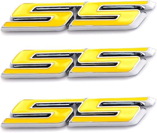 Miniatura 1 de CARRUN 3 piezas de emblemas pequeños de inclinación SS para puerta del maletero del auto, calcomanía de ABS 3D adecuada para Chevy Impala, cobalto