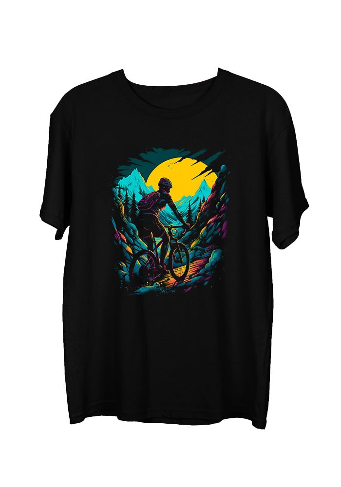 wear your opinion Men's S to 5XL Premium Combed Cotton Printed Half Sleeve T-Shirt (Design: Neon Adventure)-picture-20