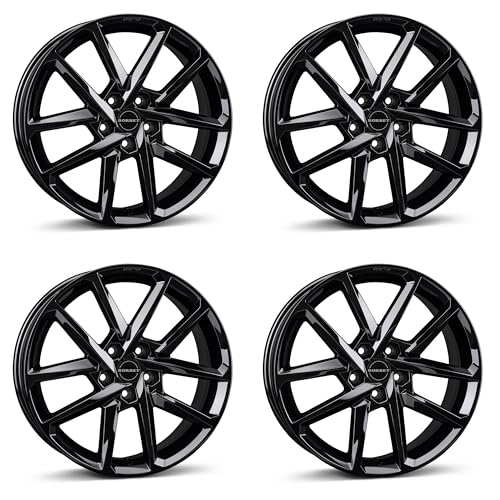 4x Borbet Felgen N 6.5x17 ET46 5x112 black glossy kompatibel mit VW Caddy e-Golf Golf Jetta T-Roc Touran 4x Borbet Felgen N 6.5x17 ET46 5x112 black glossy kompatibel mit VW Caddy e-Golf Golf Jetta T-Roc Touran