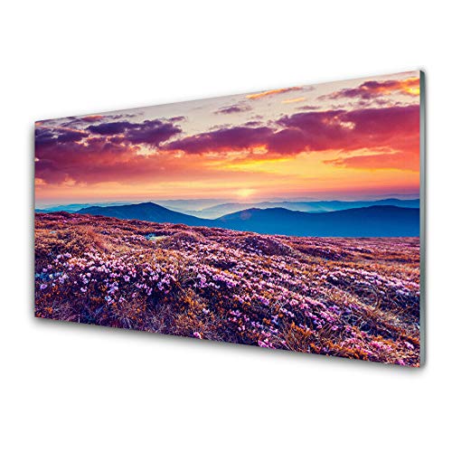 Tableau decoration plastique imprime verre acrylique 125x50cm fleurs nature - 2